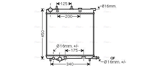 Радіатор, система охолодження двигуна   PE2368   AVA QUALITY COOLING