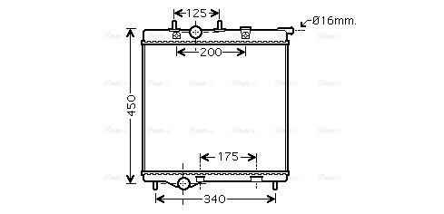 Радіатор, система охолодження двигуна   PEA2298   AVA QUALITY COOLING