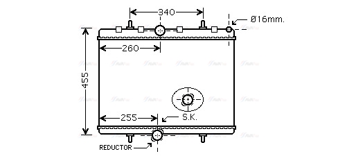 Радіатор, система охолодження двигуна   PEA2314   AVA QUALITY COOLING