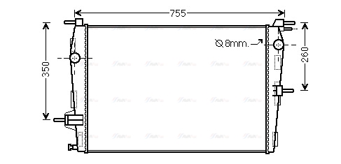 Радіатор, система охолодження двигуна   RT2458   AVA QUALITY COOLING