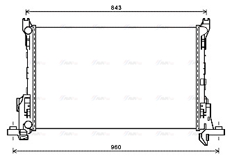 Радиатор, охлаждение двигателя   RT2623   AVA QUALITY COOLING