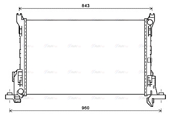 Радіатор, система охолодження двигуна, AVA QUALITY COOLING RT2624 Радіатор, система охолодження двигуна, AVA QUALITY COOLING RT2624