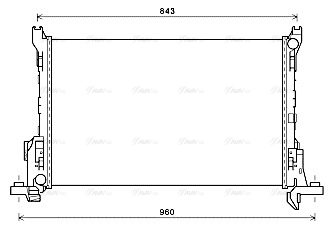 Радиатор, охлаждение двигателя   RT2625   AVA QUALITY COOLING