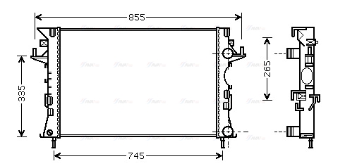 Радиатор, охлаждение двигателя   RTA2290   AVA QUALITY COOLING