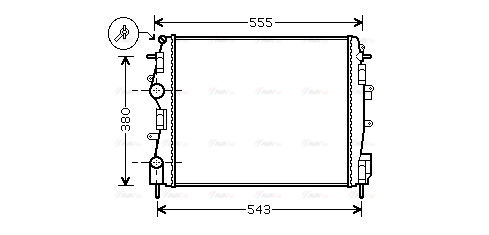 Радиатор, охлаждение двигателя   RTA2399   AVA QUALITY COOLING