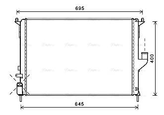 Радиатор, охлаждение двигателя   RTA2477   AVA QUALITY COOLING