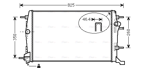 Радиатор, охлаждение двигателя   RTA2616   AVA QUALITY COOLING