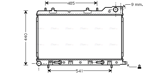 Радіатор, система охолодження двигуна   SU2054   AVA QUALITY COOLING