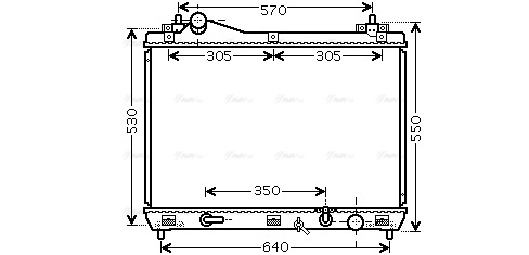 Радіатор, система охолодження двигуна   SZ2102   AVA QUALITY COOLING
