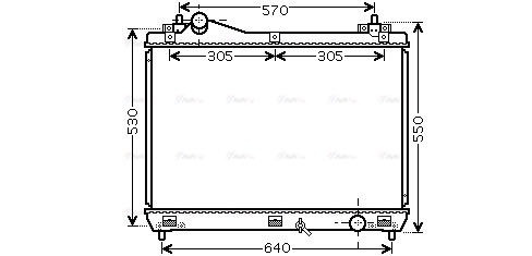 Радіатор, система охолодження двигуна, AVA QUALITY COOLING SZ2103 Радіатор, система охолодження двигуна, AVA QUALITY COOLING SZ2103