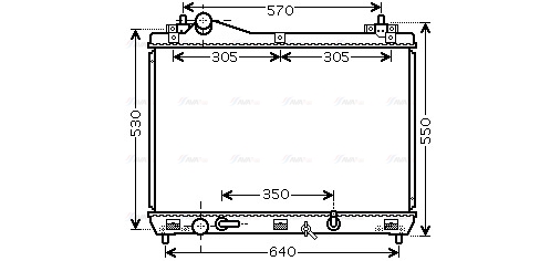 Радиатор, охлаждение двигателя   SZ2105   AVA QUALITY COOLING