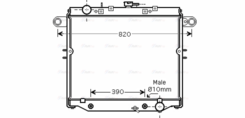 Радіатор, система охолодження двигуна   TO2329   AVA QUALITY COOLING