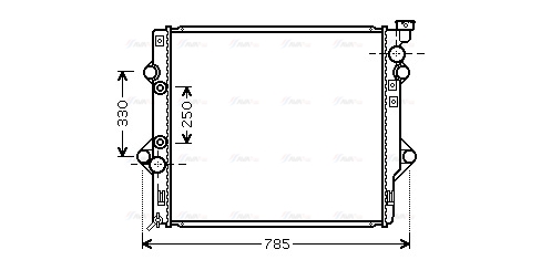 Радіатор, система охолодження двигуна   TO2367   AVA QUALITY COOLING