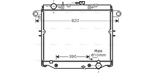 Радіатор, система охолодження двигуна   TO2378   AVA QUALITY COOLING