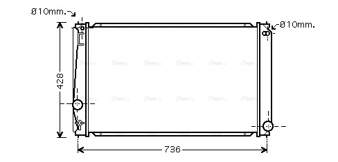 Радіатор, система охолодження двигуна   TO2419   AVA QUALITY COOLING