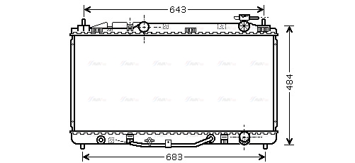 Радіатор, система охолодження двигуна   TO2464   AVA QUALITY COOLING