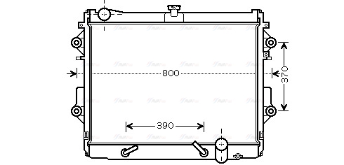 Радиатор, охлаждение двигателя   TO2491   AVA QUALITY COOLING