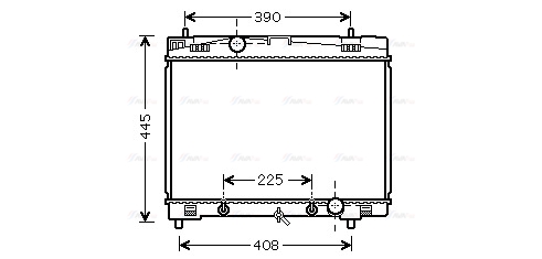 Радиатор, охлаждение двигателя   TO2577   AVA QUALITY COOLING