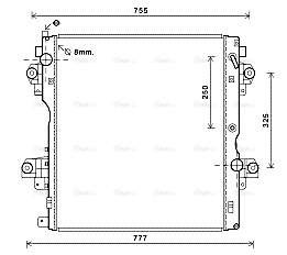 Радиатор, охлаждение двигателя   TO2604   AVA QUALITY COOLING