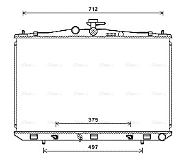 Радиатор, охлаждение двигателя   TO2675   AVA QUALITY COOLING