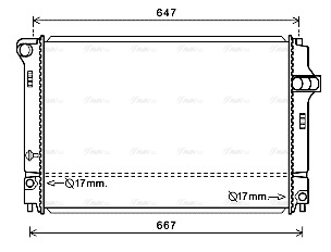 Радіатор, система охолодження двигуна, AVA QUALITY COOLING TO2700 Радіатор, система охолодження двигуна, AVA QUALITY COOLING TO2700