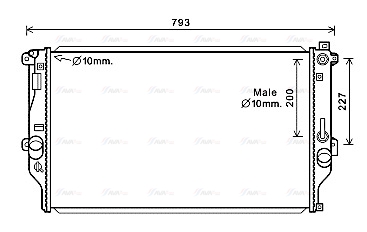 Радіатор, система охолодження двигуна, AVA QUALITY COOLING TO2715 Радіатор, система охолодження двигуна, AVA QUALITY COOLING TO2715