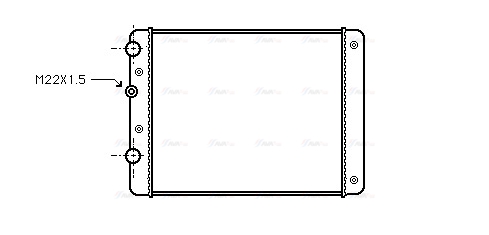 Радиатор, охлаждение двигателя   VN2129   AVA QUALITY COOLING
