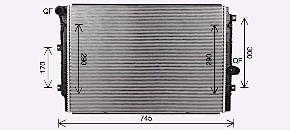 Радіатор, система охолодження двигуна   VN2414   AVA QUALITY COOLING