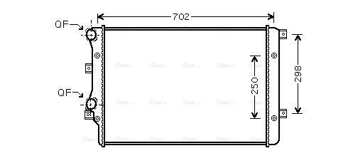 Радіатор, система охолодження двигуна   VNA2206   AVA QUALITY COOLING