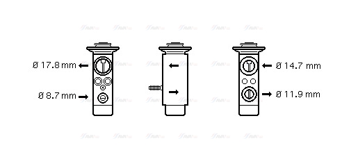 Розширювальний клапан, система кондиціонування повітря   BW1089   AVA QUALITY COOLING
