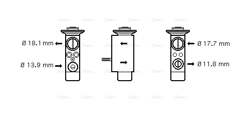 Расширительный клапан, кондиционер   BW1238   AVA QUALITY COOLING