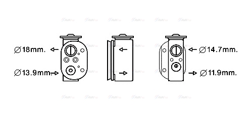 Розширювальний клапан, система кондиціонування повітря   BW1497   AVA QUALITY COOLING