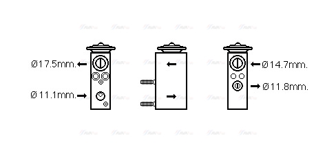 Розширювальний клапан, система кондиціонування повітря   FD1462   AVA QUALITY COOLING