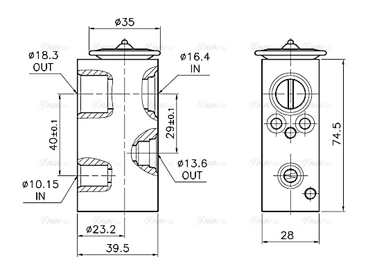 Расширительный клапан, кондиционер   RT1683   AVA QUALITY COOLING