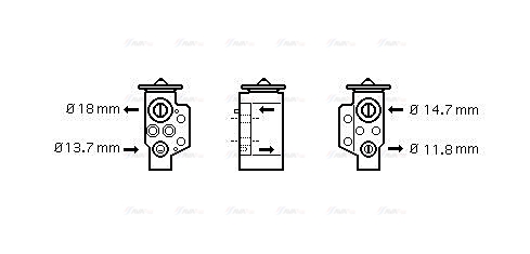 Розширювальний клапан, система кондиціонування повітря   VN1243   AVA QUALITY COOLING