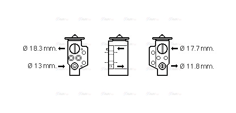 Розширювальний клапан, система кондиціонування повітря   VN1311   AVA QUALITY COOLING