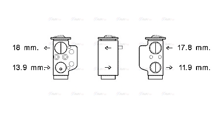 Розширювальний клапан, система кондиціонування повітря   VN1367   AVA QUALITY COOLING