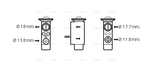 Расширительный клапан, кондиционер   VO1162   AVA QUALITY COOLING