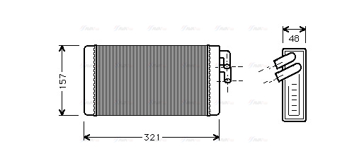 Теплообмінник, система опалення салону   AI6052   AVA QUALITY COOLING