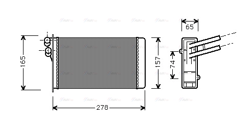 Теплообмінник, система опалення салону   AI6097   AVA QUALITY COOLING