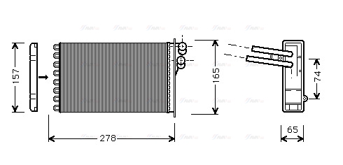 Теплообменник, отопление салона   AI6156   AVA QUALITY COOLING