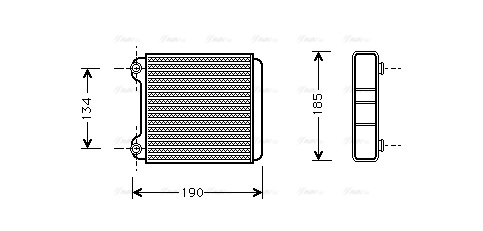 Теплообмінник, система опалення салону   AI6183   AVA QUALITY COOLING