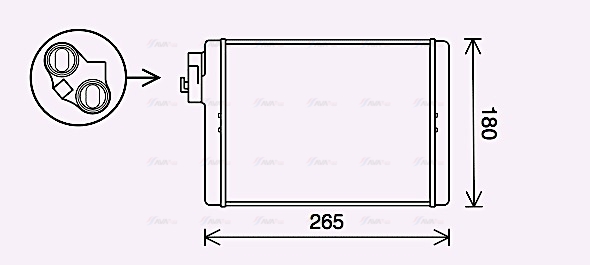 Теплообменник, отопление салона   AI6408   AVA QUALITY COOLING