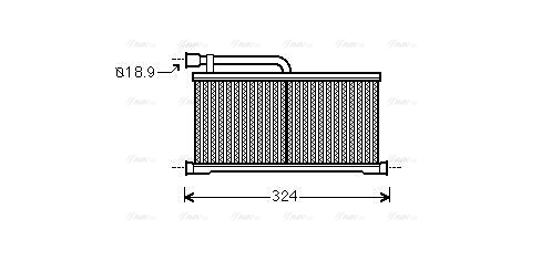 Теплообмінник, система опалення салону   AIA6296   AVA QUALITY COOLING