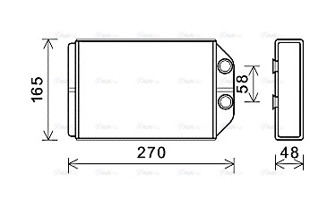 Теплообмінник, система опалення салону   AIA6393   AVA QUALITY COOLING