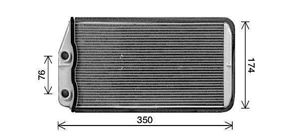 Теплообменник, отопление салона   AL6157   AVA QUALITY COOLING