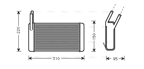 Теплообмінник, система опалення салону   AU6131   AVA QUALITY COOLING