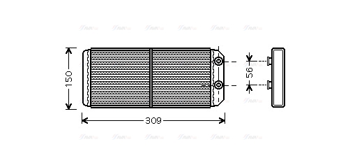 Теплообмінник, система опалення салону   AU6180   AVA QUALITY COOLING