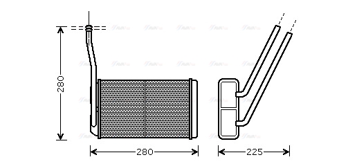 Теплообмінник, система опалення салону   AU6195   AVA QUALITY COOLING