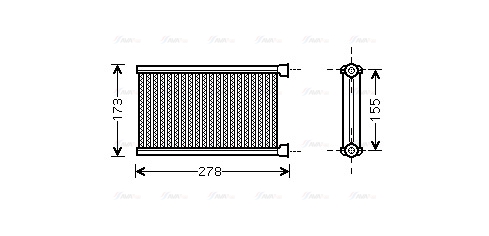 Теплообмінник, система опалення салону   BW6344   AVA QUALITY COOLING